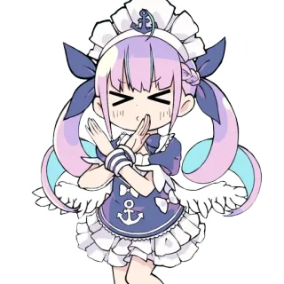 😆 c5710c95 Аниме, Девушка, Милый, Чиби, Якорь, Каваий telegram sticker