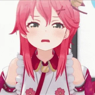 😫 f1b97519 Sakura Miko anime, vtuber, cute, sad, sakura miko telegram sticker