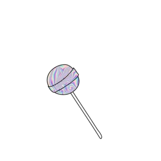 🍭 1f31a162 Lutscher, Süßigkeit, Süß, Leckerli, Rund, Holografisch, Aufkleber telegram sticker