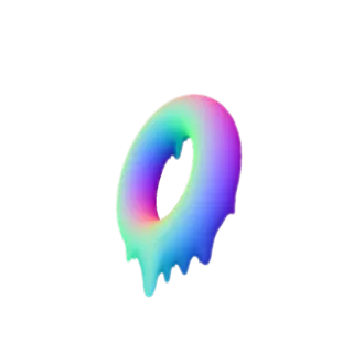 🍩 d09c9691 abstrakt, donut, regenbogen, tropfend, farbenfroh, gradient telegram sticker