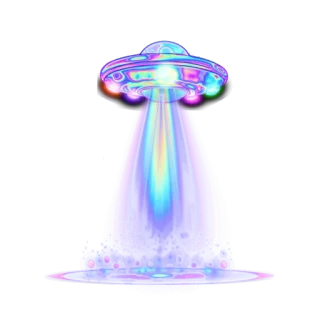 🌎 ea7efbf3 ufo, alien, raumschiff, holografisch, irisierend, strahl, weltraum telegram sticker