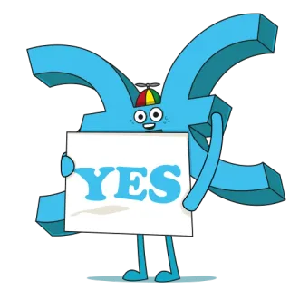 👆 b2bb9da3 YES ใช่, ยืนยัน, เห็นด้วย, เชิงบวก, การ์ตูน, ตัวละคร telegram sticker