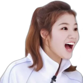 😆 42593c9f femme, personne, portrait, joyeux, expression, expression du visage telegram sticker