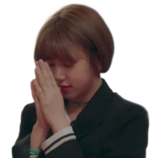 🙏 4f0ec835 personne, femme, prier, supplier, mains, portrait telegram sticker