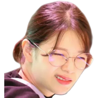 🧐 b7e67740 femme, visage, lunettes, personne, autocollant telegram sticker