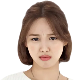 🤢 ff539ae1 femme, visage, expression, dégoût, agacement, portrait telegram sticker