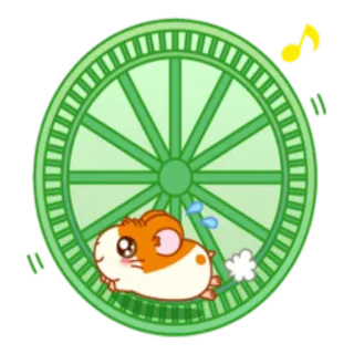 😬 24efe334 hámster, rueda, lindo, animal, dibujos animados telegram sticker
