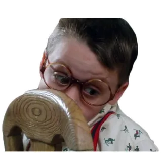 😬 6abb385c Ralphie Parker A Christmas Story film, natale, ragazzo, occhiali, bambino, a christmas story, ralphie whatsapp sticker