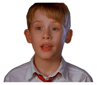 👨‍💼 0f561b7f Kevin McCallister Home Alone macaulay culkin, actor infantil, años 90, película navideña, comedia, niño, chico telegram sticker