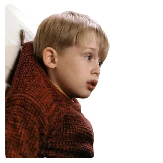 😳 85a4a9a9 Kevin McCallister Home Alone película, navidad, niño, Macaulay Culkin, mi pobre angelito telegram sticker