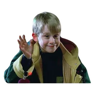 👋 960f7a14 Kevin McCallister Home Alone niño, chico, película, años 90, mi pobre angelito, Kevin, Macaulay Culkin telegram sticker