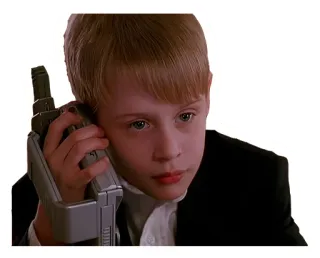 📻 cd732692 Kevin McCallister Home Alone película, travesura, gracioso, teléfono telegram sticker