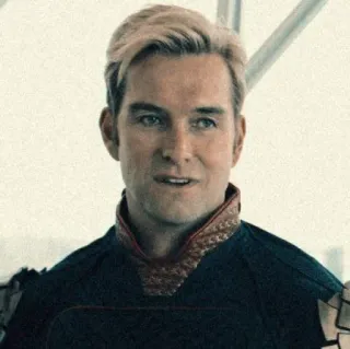 🇺🇸 5d57f95d Homelander The Boys superheld, schurk, TV, blond, slecht telegram sticker