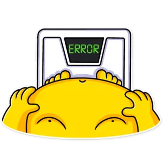 🤐 20384355 ERROR 체중계, 오류, 실패, 유머, 몸매, 체중 telegram sticker