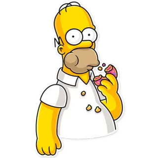 😳 244adb22 Homer Simpson The Simpsons 호머 심슨, 도넛, 만화 캐릭터, 애니메이션, 웃긴, 코미디, 심슨 가족 telegram sticker
