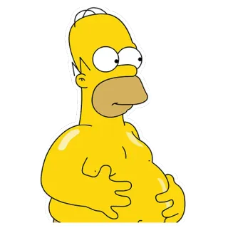 🍔 124d03ef Homer Simpson The Simpsons 卡通, 黄色, 荷马, 辛普森, 动画, 搞笑 telegram sticker