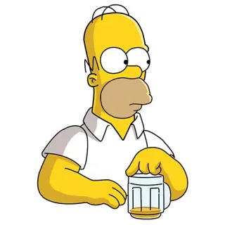 🍺 b3aaff31 Homer Simpson The Simpsons 卡通, 啤酒, 酒精, 荷马·辛普森, 辛普森一家, 动画 telegram sticker
