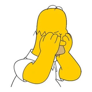 😣 c521a5b3 Homer Simpson The Simpsons 荷马·辛普森, 辛普森一家, 卡通, 伤心, 哭泣, 黄色 telegram sticker