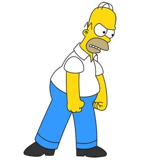 😠 cf52522b Homer Simpson The Simpsons 卡通, 生气, 辛普森一家, 荷马 telegram sticker