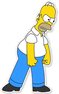 😠 16c5e04a Homer Simpson The Simpsons Homer Simpson, The Simpsons, kartun, tokoh telegram sticker