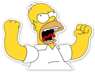 😡 fdee447a Homer Simpson The Simpsons Kartun, Homer Simpson, The Simpsons, Marah, Animasi telegram sticker