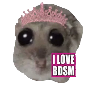 😶 706bc5ea I LOVE BDSM animale, adesivo, carino, bdsm, testo, umorismo telegram sticker