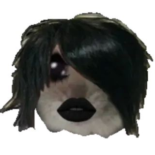 👹 b9f57c1d emo, gotico, dark, trucco, capelli, sticker, occhi, labbra telegram sticker