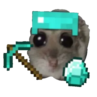 💎 cd19293c Minecraft criceto, minecraft, diamante, videogioco, piccone telegram sticker