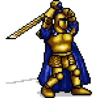 ✝ 2224f86c 骑士, 盔甲, 剑, 像素画, 战士, 幻想 telegram sticker