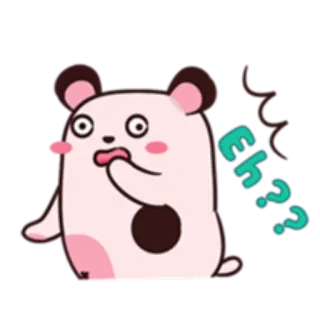 😧 b81978f5 Eh??? 햄스터, 귀여운, 혼란스러운, 질문, 동물, 표정, 만화 telegram sticker