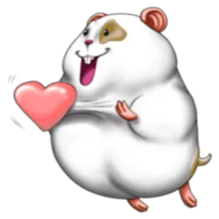 ❤️ 204fc536 hamster, heart, cute, animal, love, pet telegram sticker