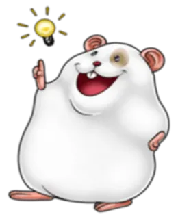 💡 2e535541 hamster, lightbulb, idea, cartoon, animal, rodent telegram sticker