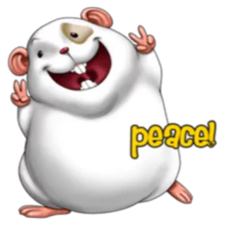 ✌️ 7445690e peace! hamster, peace, animal, cartoon, sticker telegram sticker