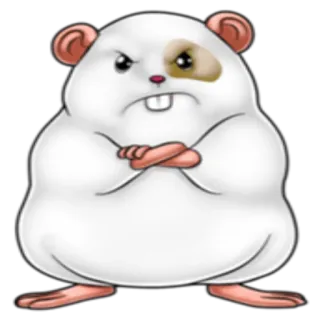 😠 eebc5aa8 hamster, animal, cartoon, grumpy, rodent telegram sticker