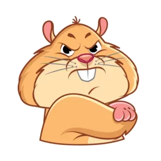 😒 a9a48a7d hamster, animal, cartoon, angry, rodent, furry, cute telegram sticker