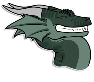 😁 09ac91f7 naga, reptil, fantasi, monster, binatang buas whatsapp sticker