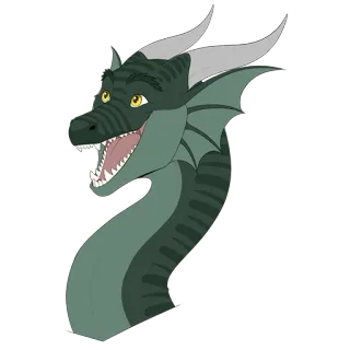 😍 37125f2e naga, fantasi, hewan, reptil, makhluk whatsapp sticker