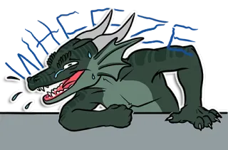 😂 5fde0f1e SHUT THE HELL UP naga, menangis, binatang, stiker whatsapp sticker