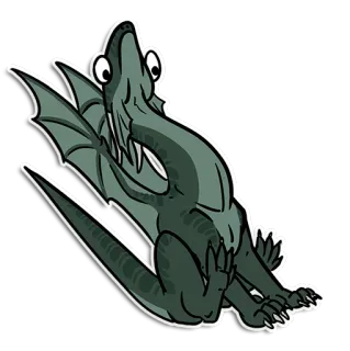 😰 63deddd7 naga, reptil, fantasi, monster, imut whatsapp sticker