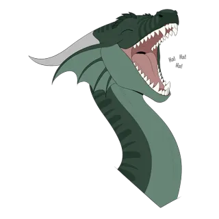 😝 7d2de15b naga, mulut terbuka, menguap, monster, makhluk fantasi whatsapp sticker