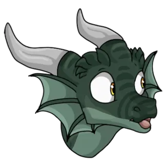 🎲 d60e0433 naga, kartun, fantasi, binatang, reptil, imut whatsapp sticker