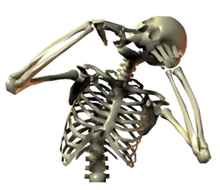 😌 7d23cf2c 해골, 가운데 손가락, 무례한, 뼈, 웃긴 telegram sticker