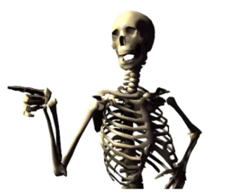 👉 f04db867 해골, 가리키는, 해부학, 뼈 telegram sticker