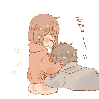 😁 9b782742 むぎゅ อนิเมะ, น่ารัก, คาวาอิ, กอด, รัก telegram sticker