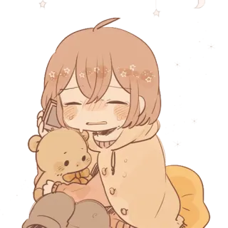 😭 b14ac55b การ์ตูน, อนิเมะ, น่ารัก, ตุ๊กตาหมี, เศร้า telegram sticker