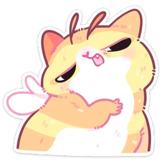 🐝 6fd0be17 hamster, kucing, hewan, lucu, stiker, lebah, kartun, lucu telegram sticker