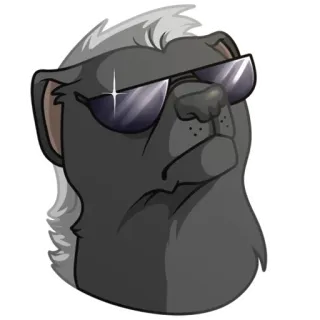 😎 5abaed87 Honigdachs, Sonnenbrille, Cool, Tier, Aufkleber telegram sticker