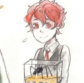 ✂️ 252d1cb2 อนิเมะ, แมงมุม, เด็กผู้ชาย, น่ารัก, สัตว์เลี้ยง, ภาพประกอบ telegram sticker