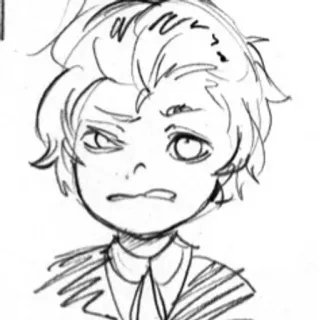 ✂️ 27938148 ภาพร่าง, ภาพวาด, การ์ตูน, ภาพเหมือน, สีหน้า, เด็กผู้ชาย telegram sticker