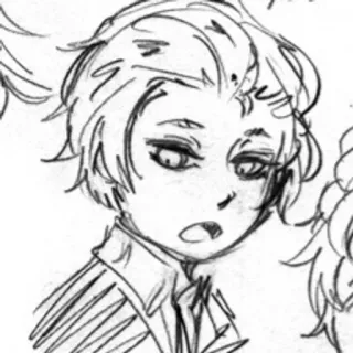 ✂️ 9dd3703c ภาพวาด, ภาพเหมือน, บุคคล, อนิเมะ, มังงะ telegram sticker